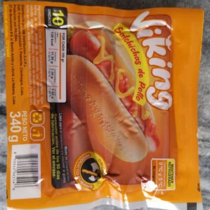 Salchichas de pollo Viking