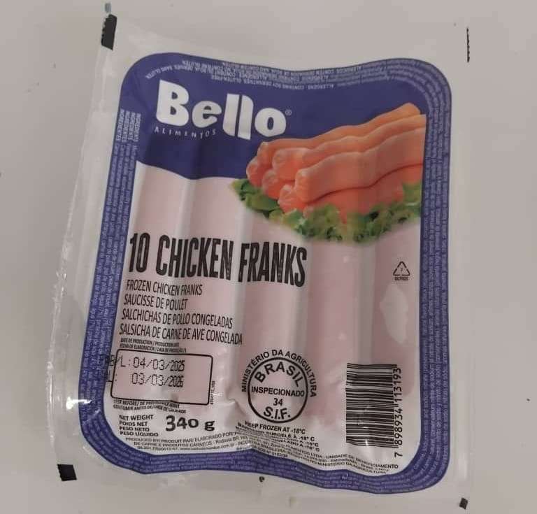Salchichas de pollo Bello