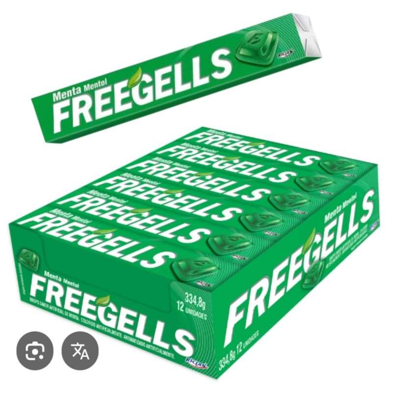 Chicles de menta en tabletas Freegells